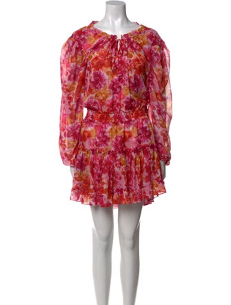 MISA Los Angeles Floral Print Mini Dress
