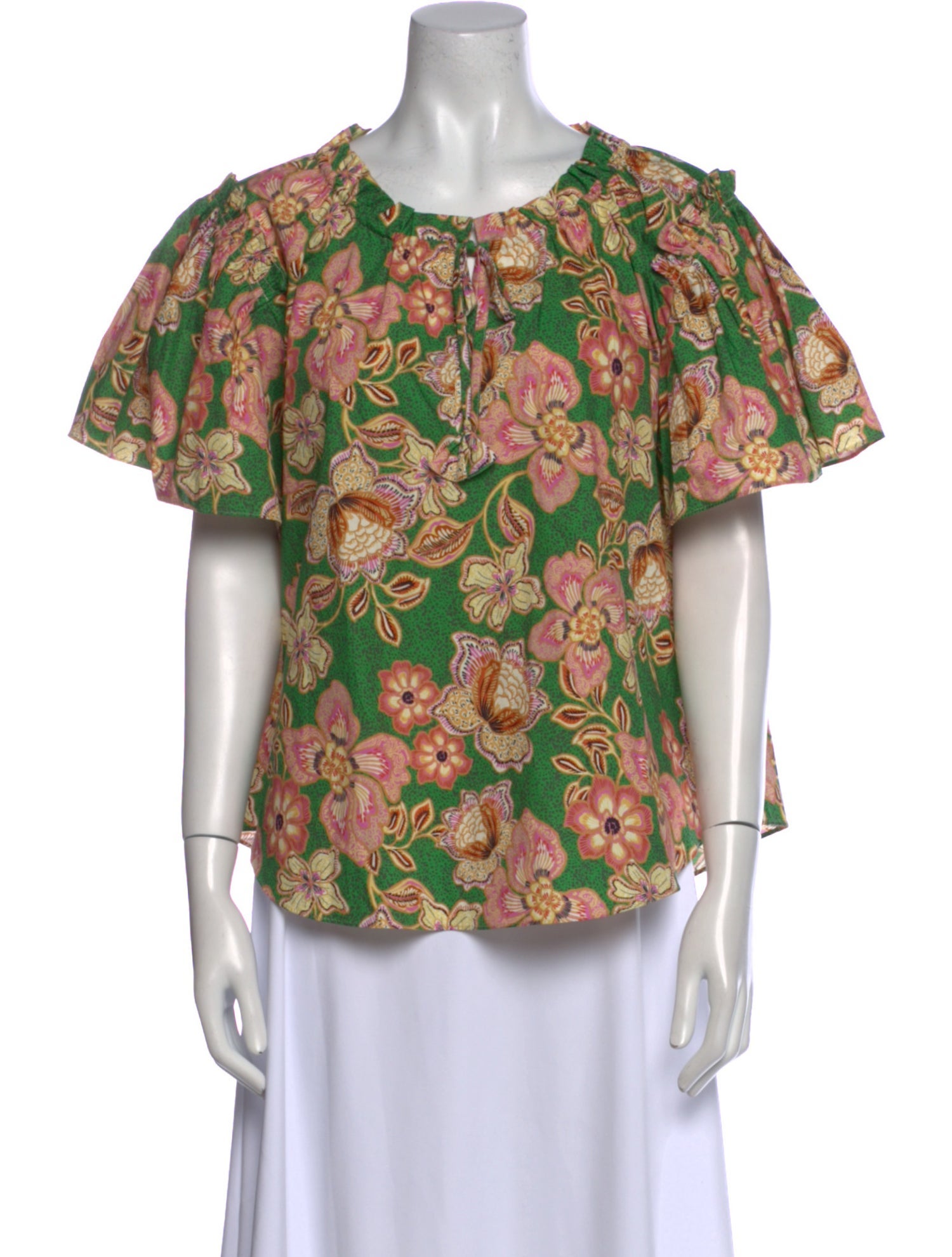 MISA Los Angeles Floral Print Crew Neck Blouse w/ Tags