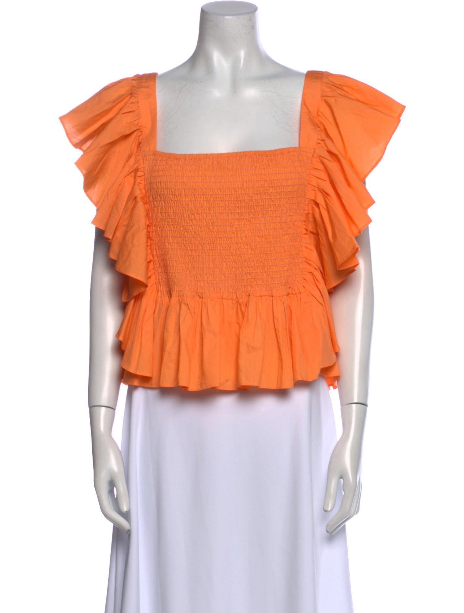 MISA Los Angeles Square Neckline Short Sleeve Crop Top w/ Tags