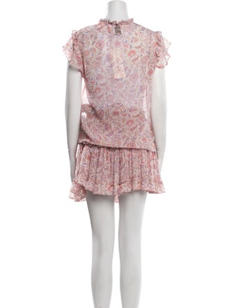 MISA Los Angeles Printed Keyhole Accent Skirt Set