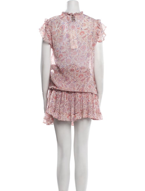 MISA Los Angeles Printed Keyhole Accent Skirt Set