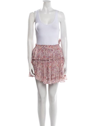 MISA Los Angeles Printed Keyhole Accent Skirt Set