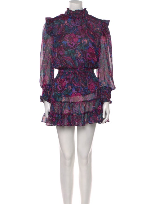 MISA Los Angeles Floral Print Mini Dress