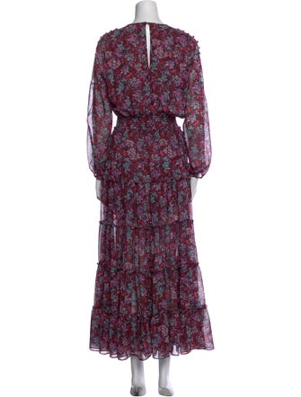 MISA Los Angeles Floral Print Long Dress