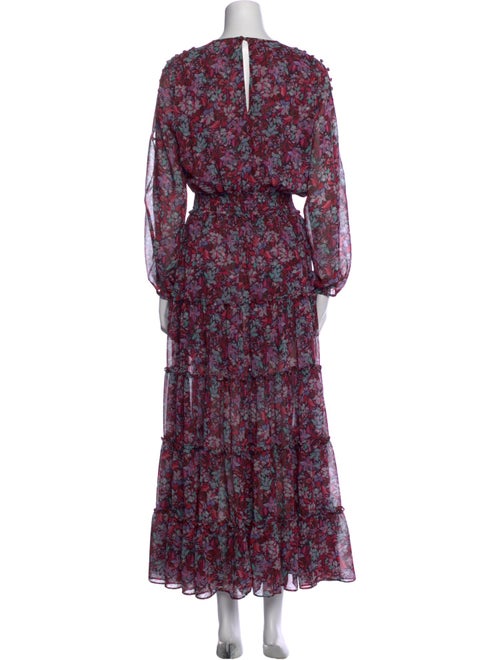 MISA Los Angeles Floral Print Long Dress