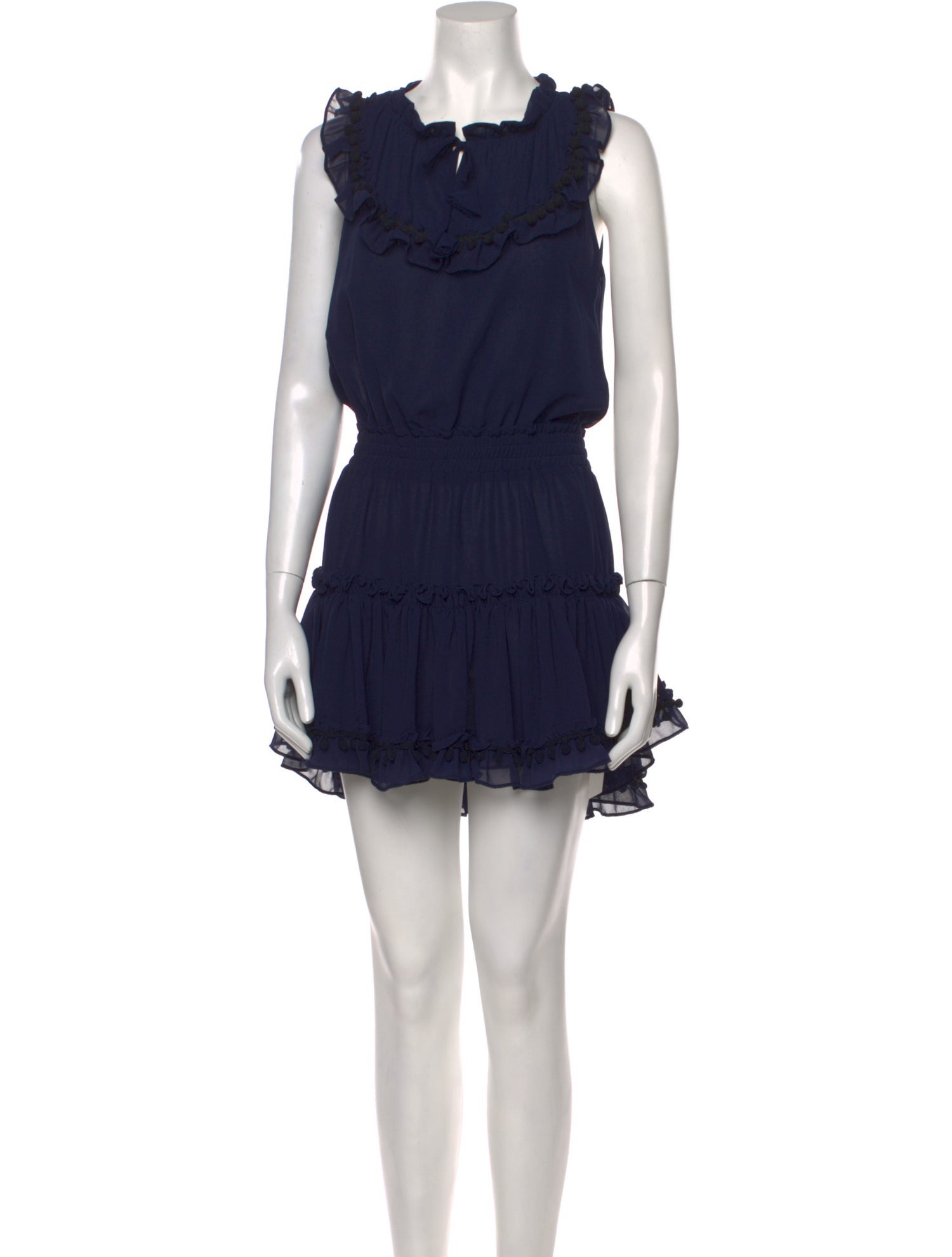 MISA Los Angeles Square Neckline Mini Dress