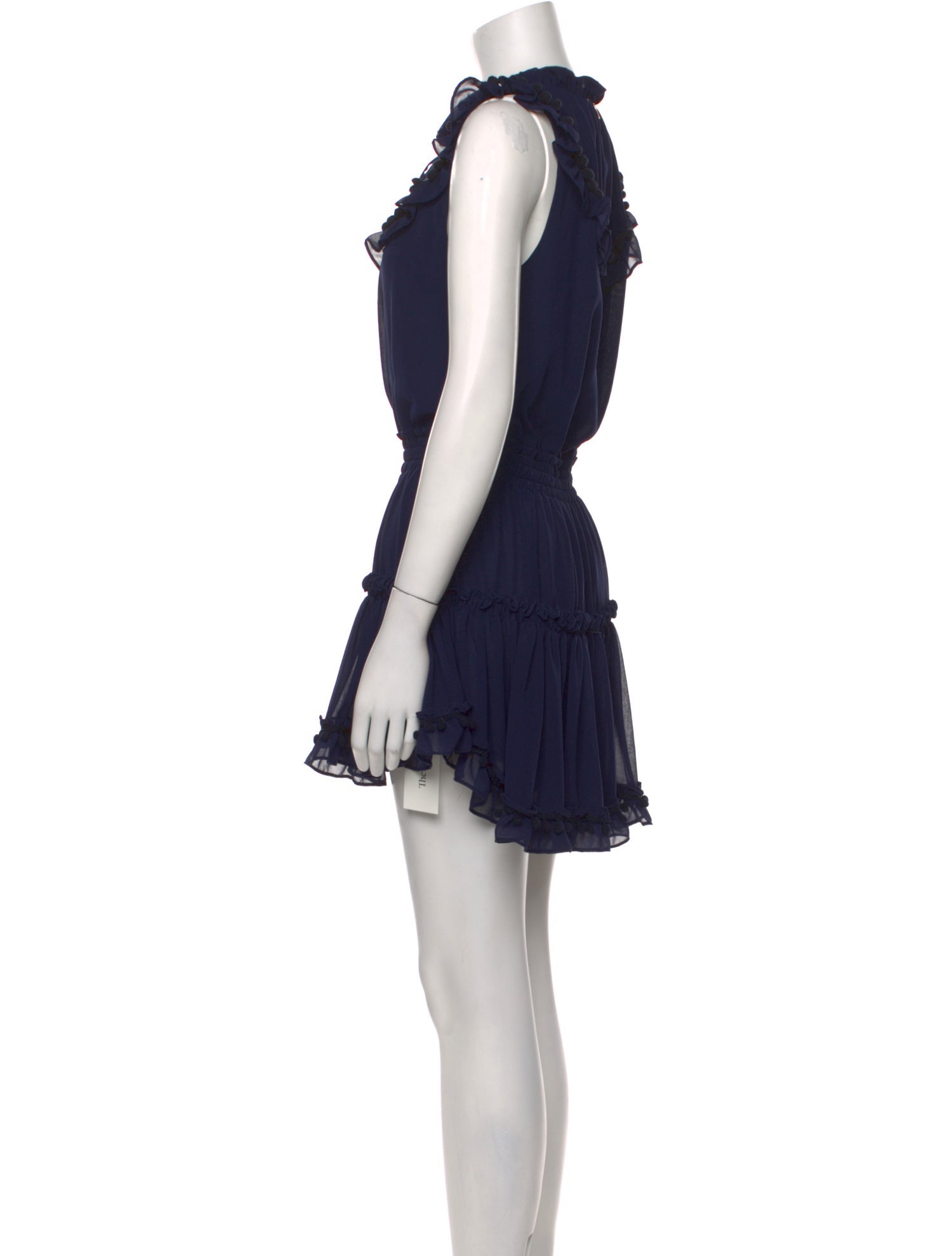 MISA Los Angeles Square Neckline Mini Dress