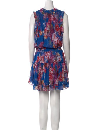 MISA Los Angeles Floral Print Knee-Length Dress
