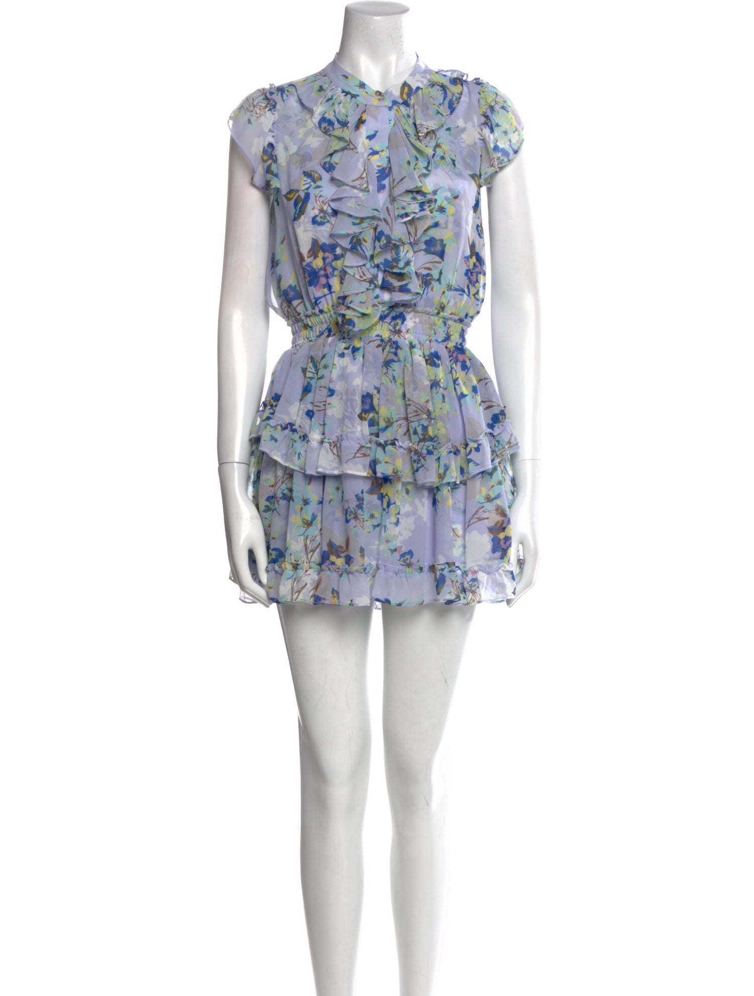 MISA Los Angeles Floral Print Mini Dress