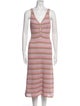 MISA Los Angeles Striped Midi Length Dress
