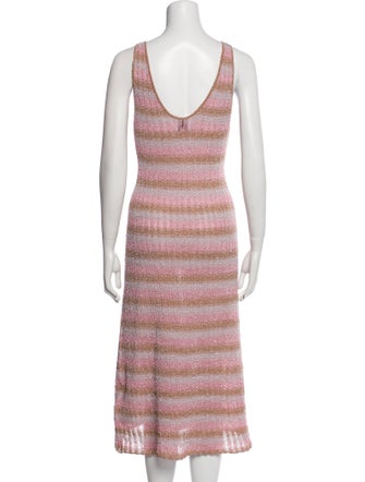 MISA Los Angeles Striped Midi Length Dress