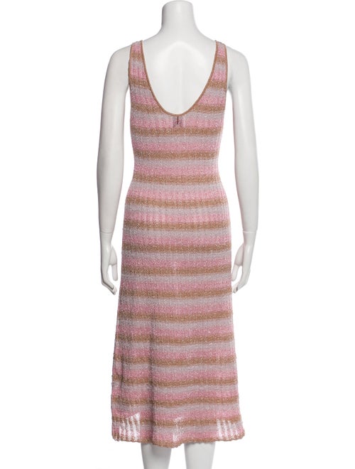 MISA Los Angeles Striped Midi Length Dress