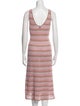 MISA Los Angeles Striped Midi Length Dress