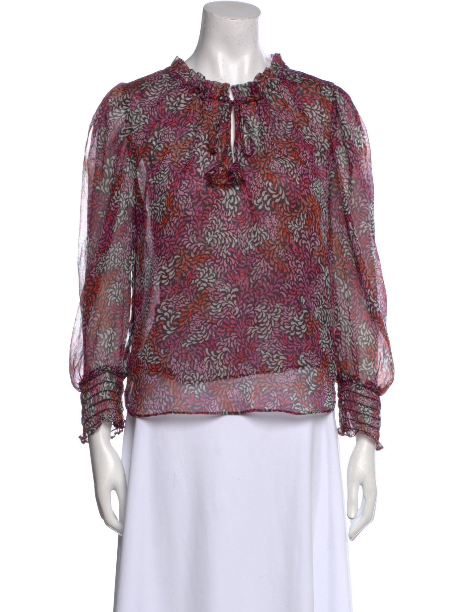 MISA Los Angeles Printed Crew Neck Blouse w/ Tags