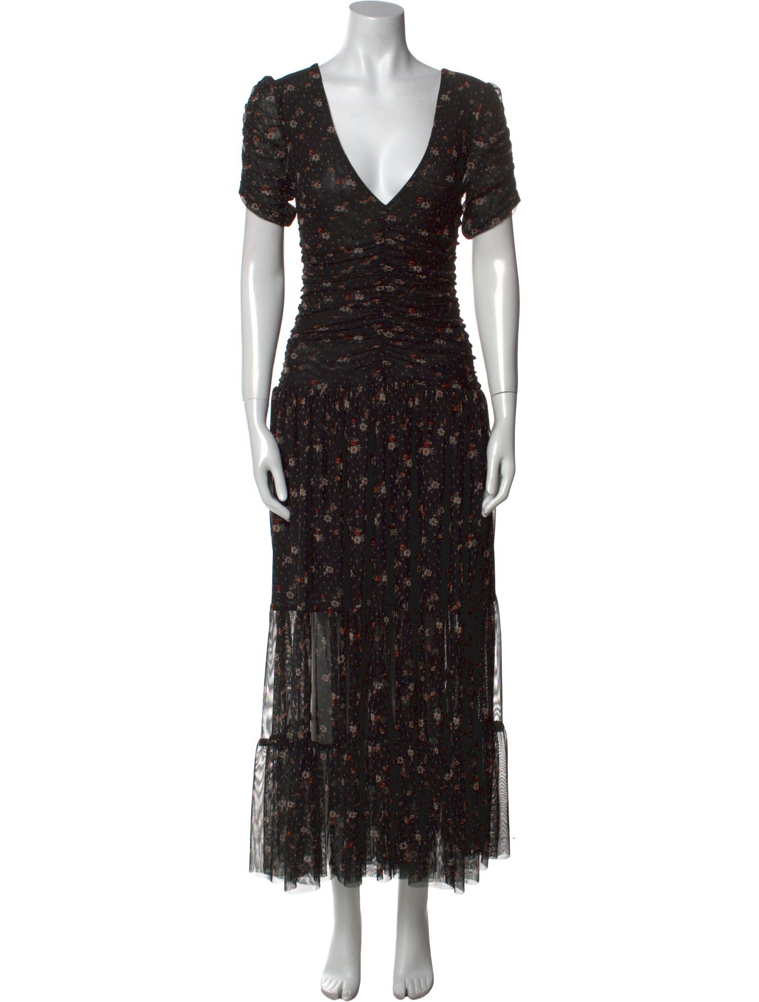 MISA Los Angeles Floral Print Long Dress