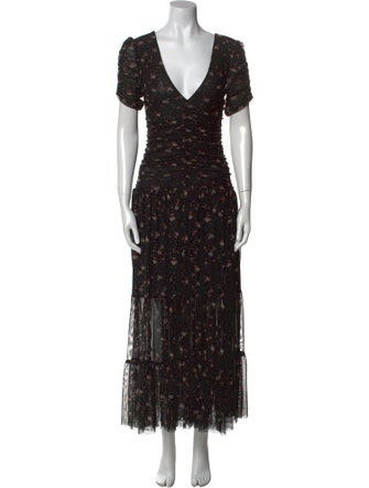 MISA Los Angeles Floral Print Long Dress