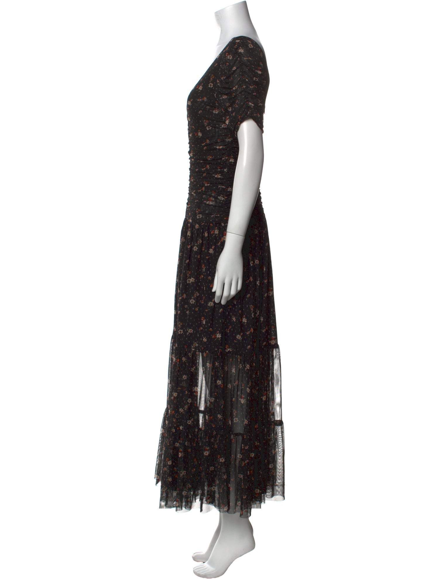 MISA Los Angeles Floral Print Long Dress