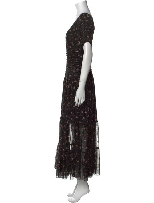 MISA Los Angeles Floral Print Long Dress
