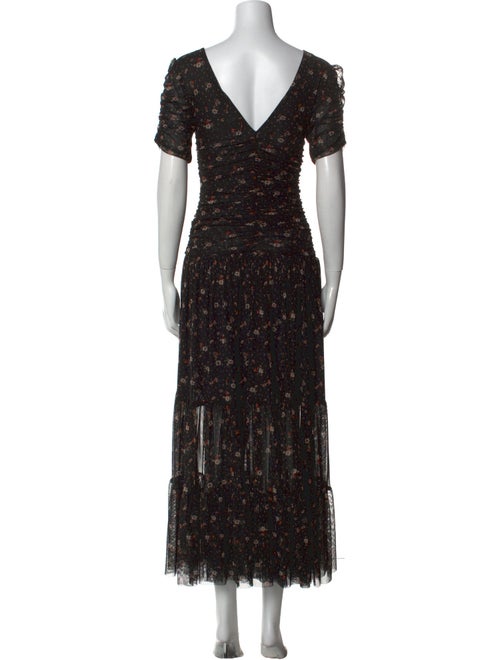 MISA Los Angeles Floral Print Long Dress