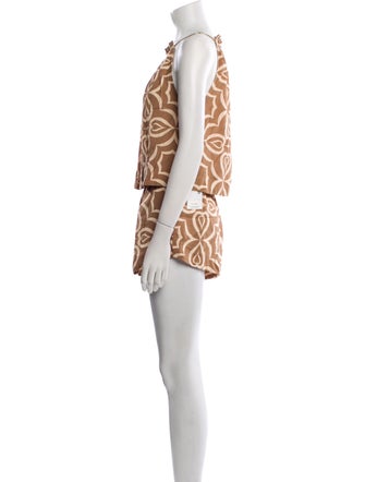 MISA Los Angeles Printed Keyhole Accent Short Set