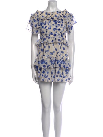 MISA Los Angeles Floral Print Mini Dress