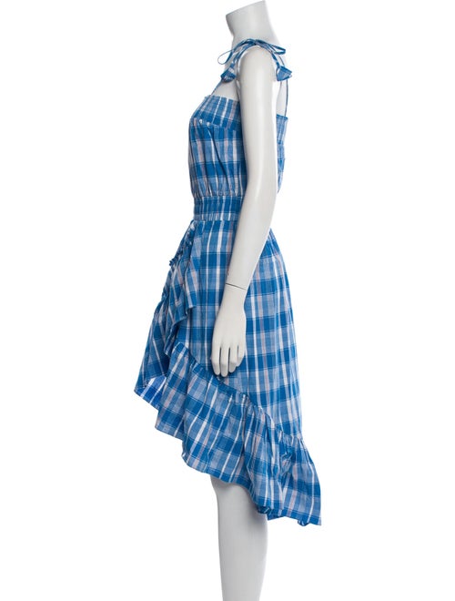MISA Los Angeles Plaid Print Midi Length Dress