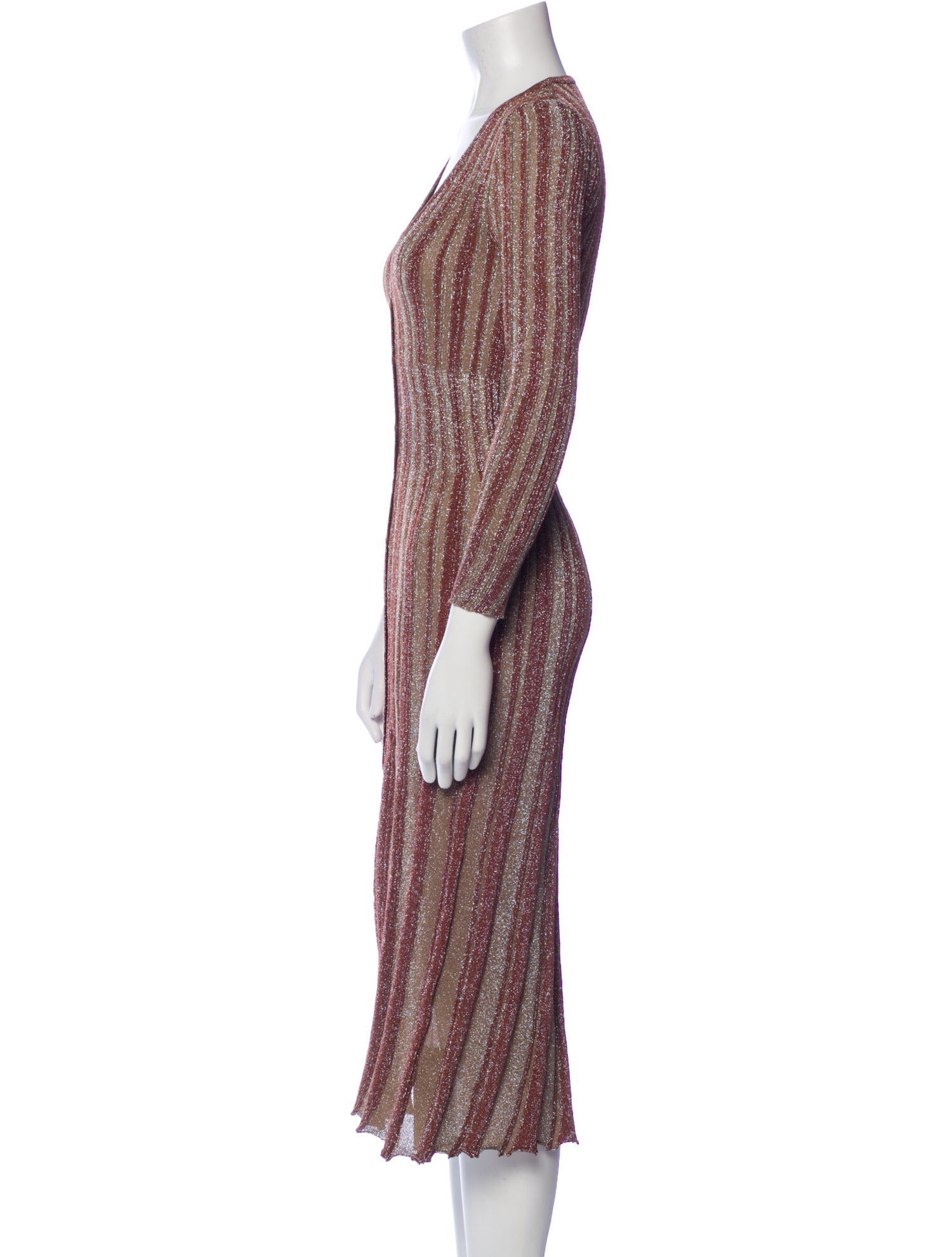 MISA Los Angeles Striped Long Dress