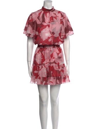 MISA Los Angeles Floral Print Mini Dress