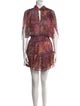 MISA Los Angeles Paisley Print Mini Dress