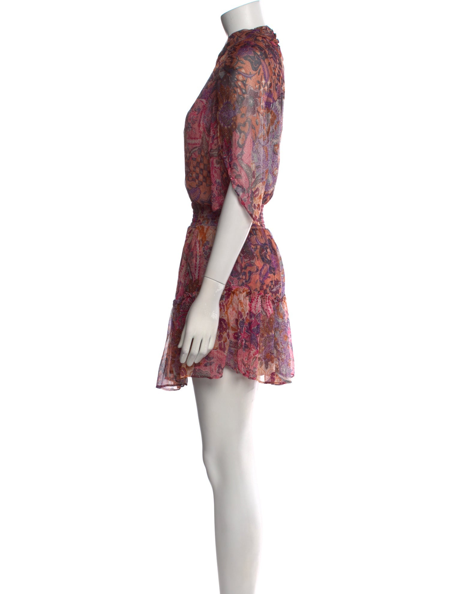 MISA Los Angeles Paisley Print Mini Dress