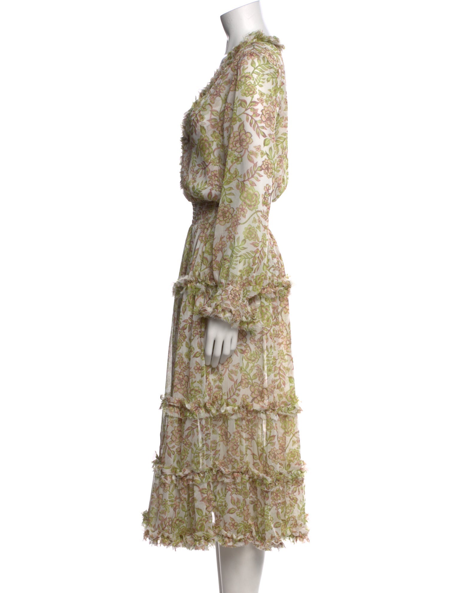 MISA Los Angeles Printed Midi Length Dress