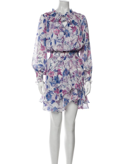 MISA Los Angeles Floral Print Knee-Length Dress