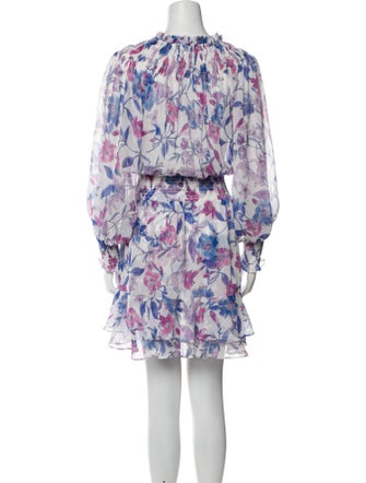 MISA Los Angeles Floral Print Knee-Length Dress