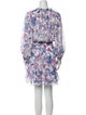 MISA Los Angeles Floral Print Knee-Length Dress