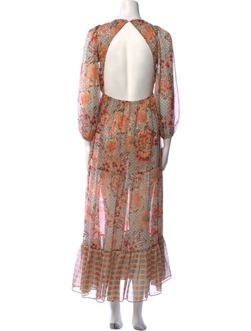 MISA Los Angeles Paisley Print Long Dress