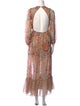 MISA Los Angeles Paisley Print Long Dress
