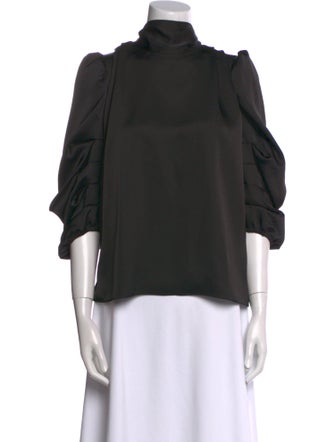 MISA Los Angeles Turtleneck Three-Quarter Sleeve Sweatshirt