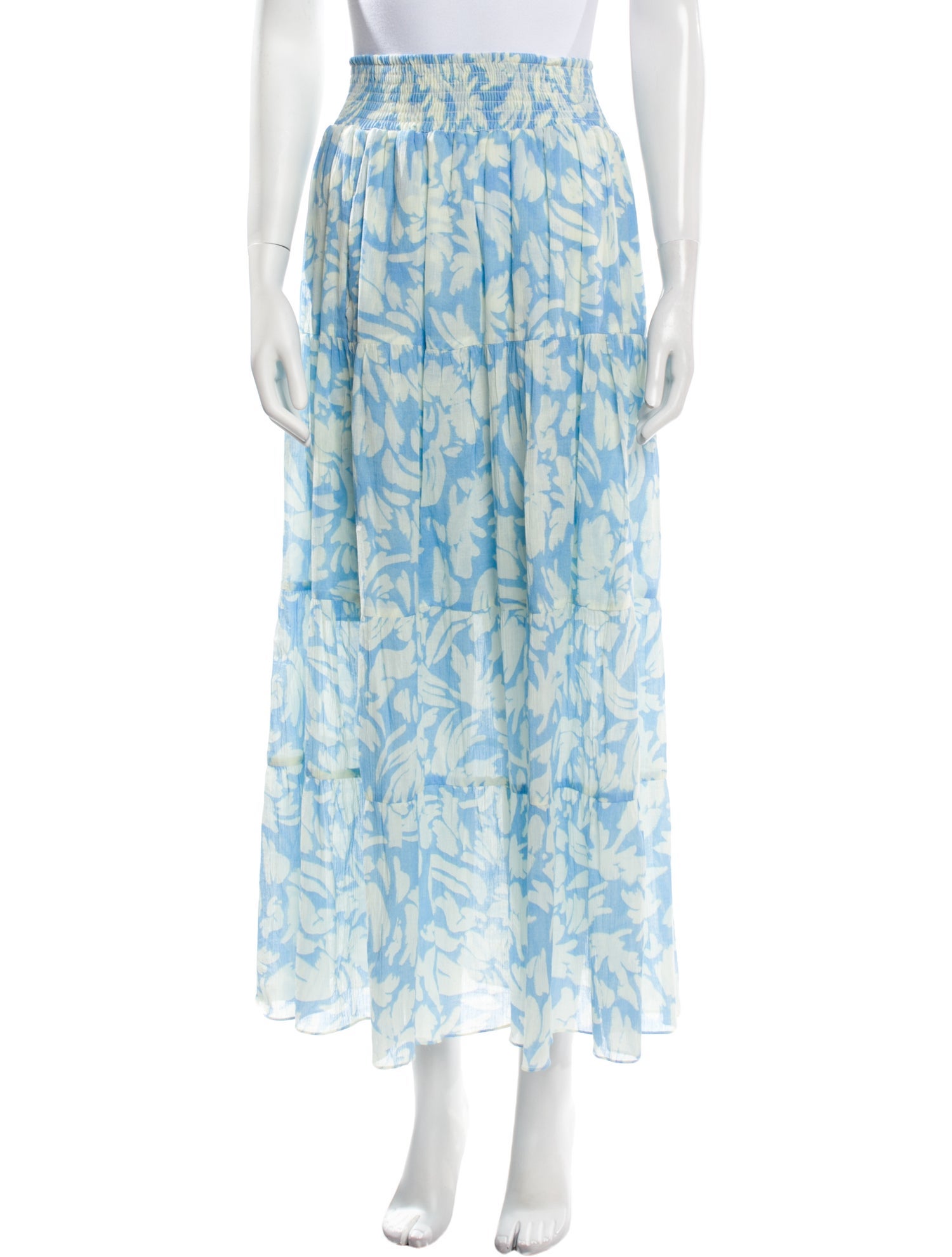 MISA Los Angeles Floral Print Midi Length Skirt
