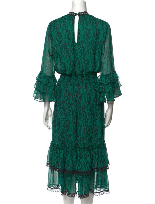 MISA Los Angeles Printed Midi Length Dress