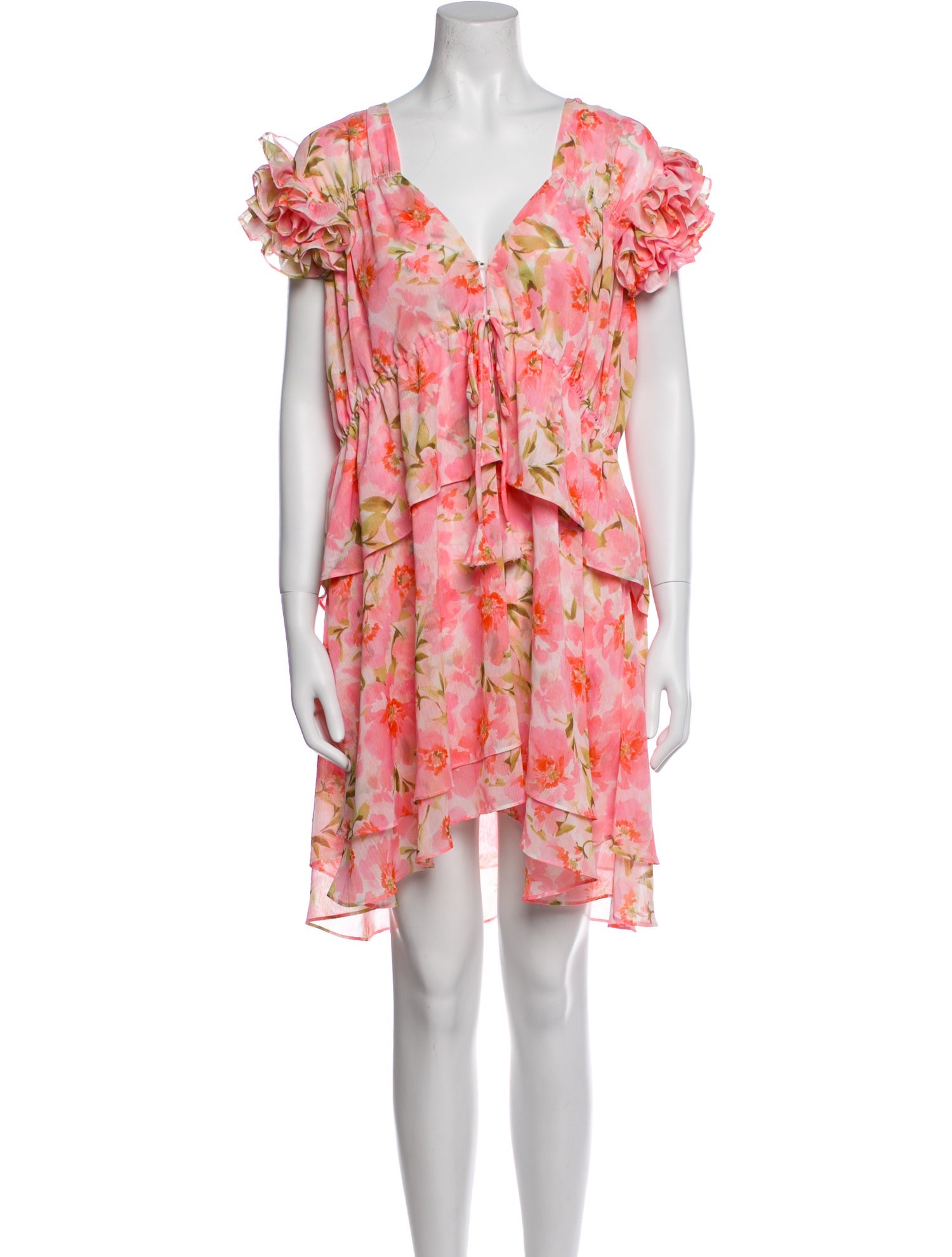 MISA Los Angeles Floral Print Mini Dress