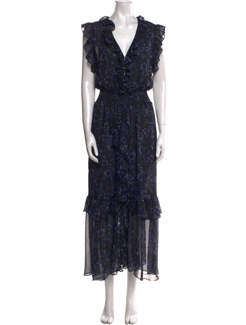 MISA Los Angeles Floral Print Long Dress