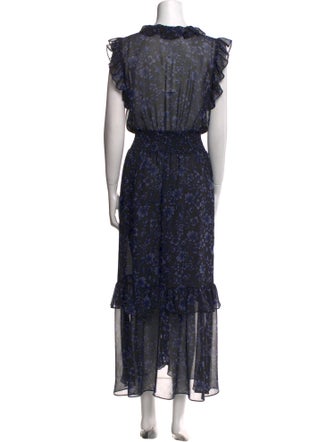 MISA Los Angeles Floral Print Long Dress