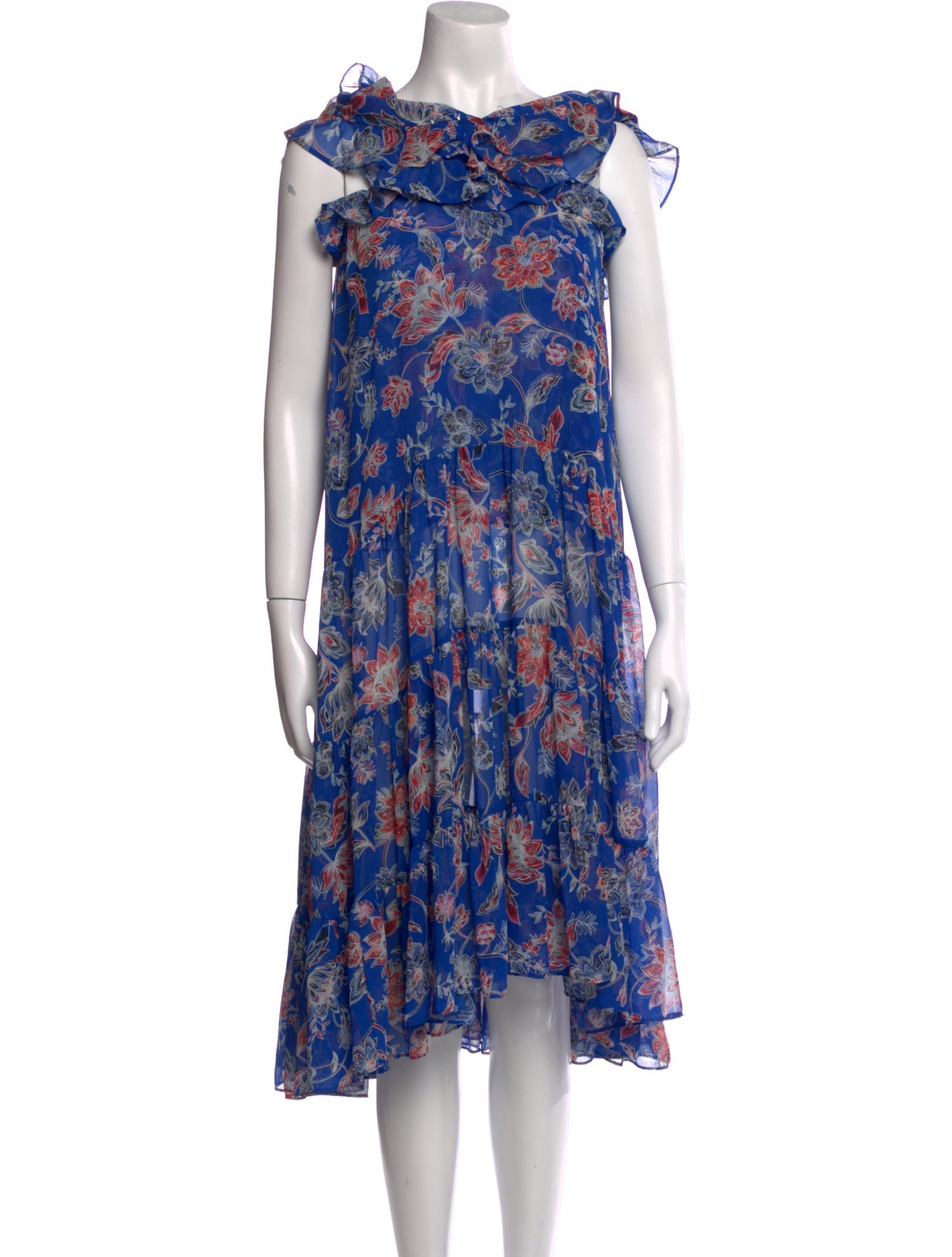 MISA Los Angeles Floral Print Long Dress
