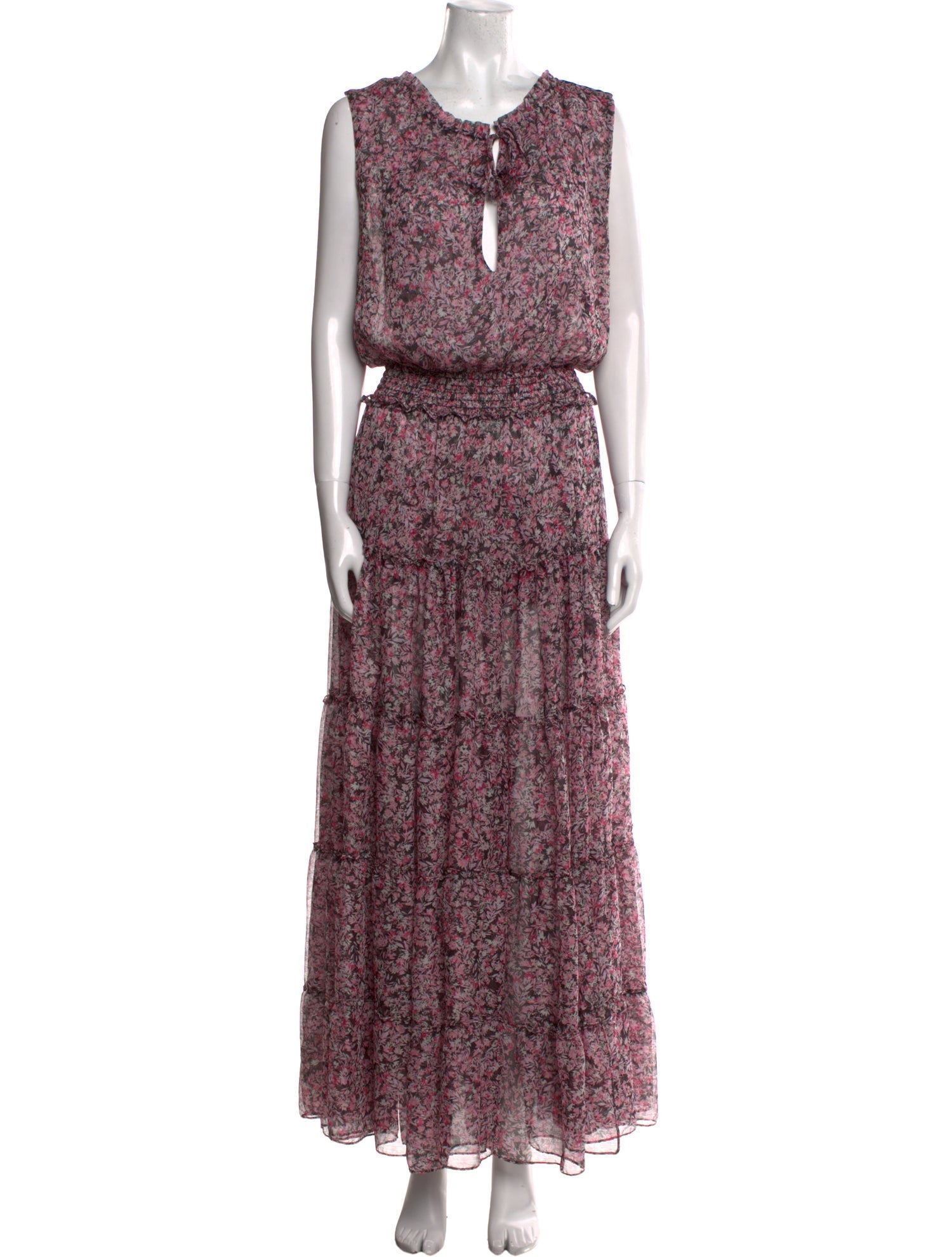 MISA Los Angeles Floral Print Long Dress