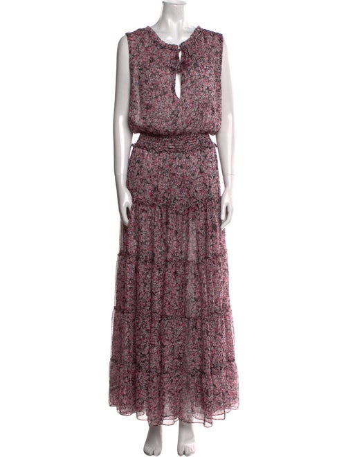 MISA Los Angeles Floral Print Long Dress