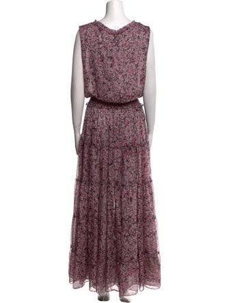MISA Los Angeles Floral Print Long Dress