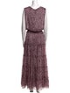 MISA Los Angeles Floral Print Long Dress