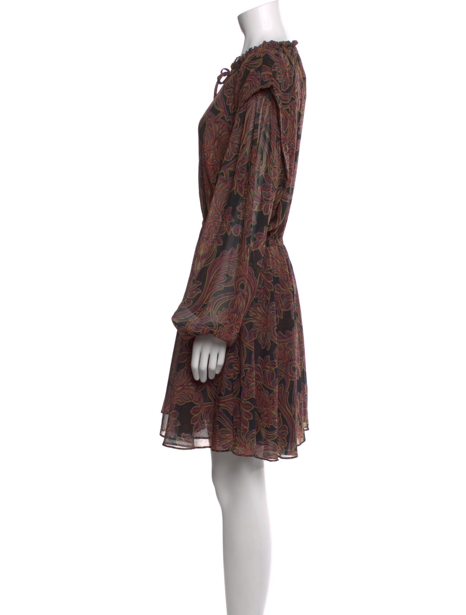 MISA Los Angeles Paisley Print Mini Dress