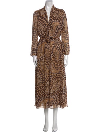 MISA Los Angeles Animal Print Midi Length Dress