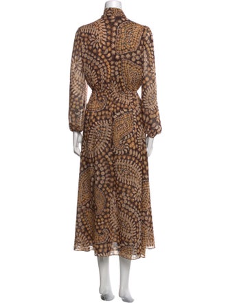 MISA Los Angeles Animal Print Midi Length Dress